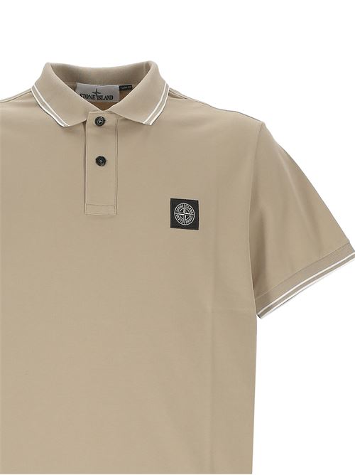 Short-sleeved polo shirt with slim fit STONE ISLAND | 1522002SCS0018V009A